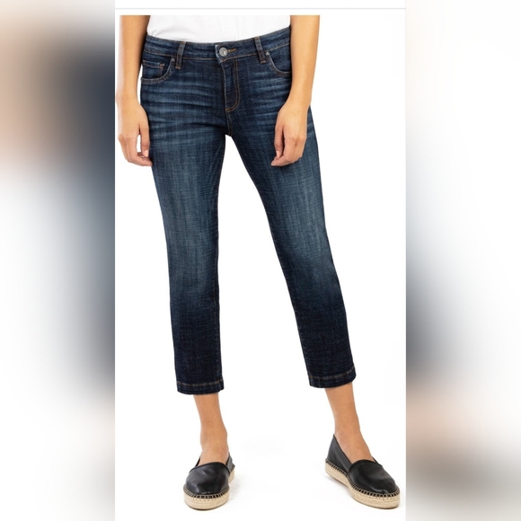 KUT from the Kloth Lauren Mid Rise Crop Slim Jeans - Picture 4 of 4